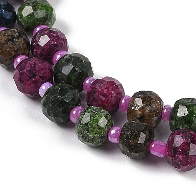 Natural Dyed White Jade Beads Strands G-H057-A22-19-1