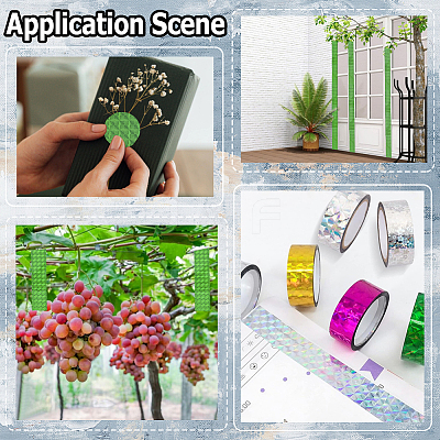 50M Laser Shining Bopp Plastic Scrapbook Decorative Adhesive Tapes AJEW-WH20002-57A-04-1