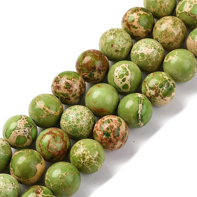 Dyed Natural Regalite/Imperial Jasper/Sea Sediment Jasper Beads Strands G-B124-C03-08-1