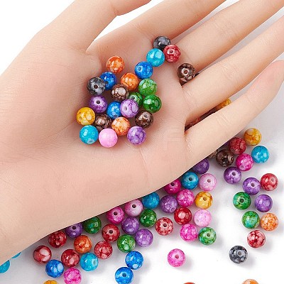 Baking Paint Opaque Acrylic Beads MACR-YW0002-89-1