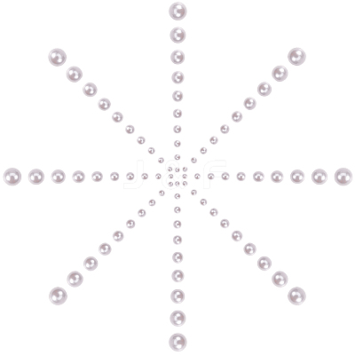 ABS Plastic Imitation Pearl Cabochons SACR-PH0007-09-1
