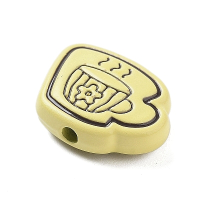 Spray Painted Alloy Beads FIND-C064-01A-1