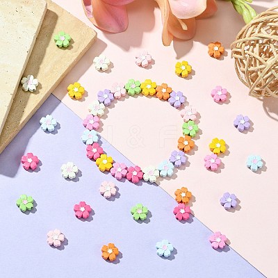 45Pcs 9 Color Baking Paint Alloy Handmade Beads FIND-CJ0002-74-1
