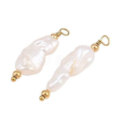 Natural Baroque Keshi Pearl Pendants PA-CBA0A45-05G-1