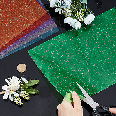 6Sheets 6 Colors Vinyl Leather Fabric Sheets DIY-AR0002-21-1