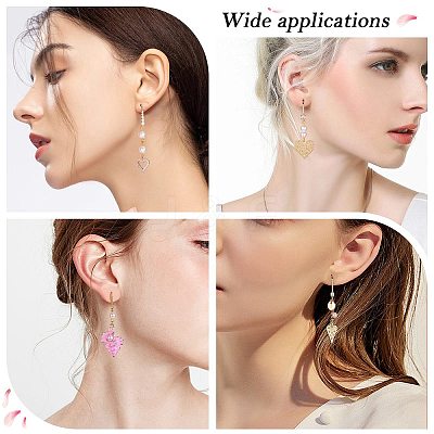10 Pairs Brass Micro Pave Clear Cubic Zirconia Earring Hooks ZIRC-SZ0005-20-1