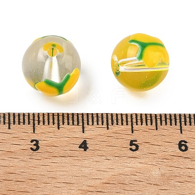 Transparent Glass Enamel Beads GLAA-P078-01A-01-1