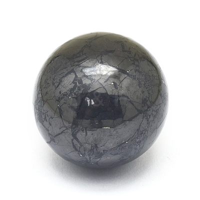 Natural Shungite Sphere Beads G-F675-01-1