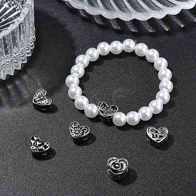 6Pcs 6 Styles 316 Surgical Stainless Steel European Beads STAS-CJ0002-69-1