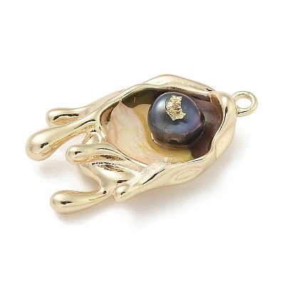 Brass Enamel Pendants KK-M308-04G-04-1