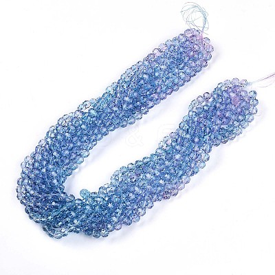 Baking Paint Transparent Glass Beads Strands DGLA-A035-T10mm-A06-1