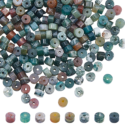 2 Strands Natural Indian Agate Beads Strands G-DC0001-65-1