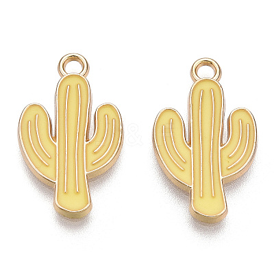 Light Gold Plated Alloy Pendants ENAM-T009-12C-1