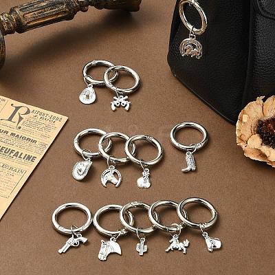 24Pcs 12 Styles Cowboy Theme Mixed Shapes Alloy Shoes Charms HJEW-CJ00041-1