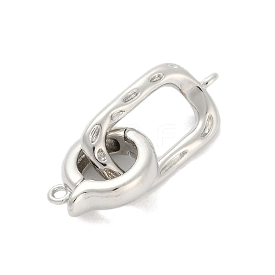 Rack Plating Brass Fold Over Clasps KK-A224-27C-P-1