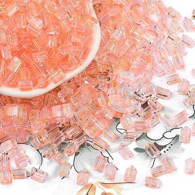 Transparent Spray Painted Glass Seed Beads SEED-L011-10A-10-1