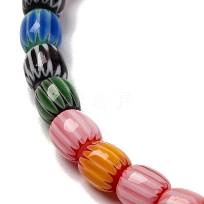 Handmade Lampwork Chevron Beads Strands X-LAMP-K041-01A-03-1