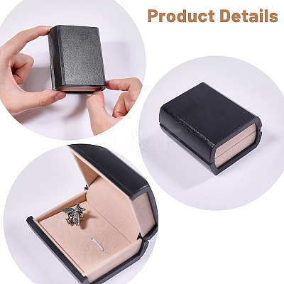 Book Shaped Plastic Gift Packaging Boxes for Cufflinks CON-WH0089-189-1