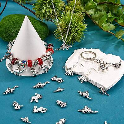 120Pcs 6 Style Tibetan Style Alloy Pendants TIBE-SZ0001-07-1