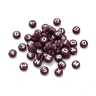Opaque Acrylic Beads OACR-H046-02F-1