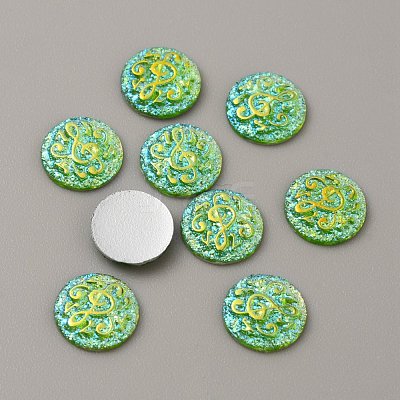 Resin Cabochons CRES-WH0001-49E-1