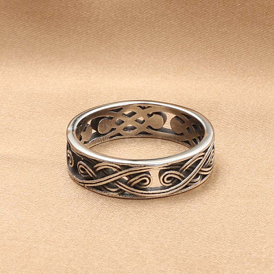 Punk Style 316L Surgical Stainless Steel Finger Rings for Men WGCE559-01-1
