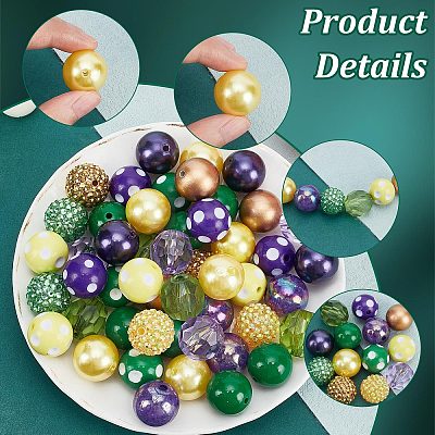 Mixed Style Acrylic Beads MACR-PH0001-60-1