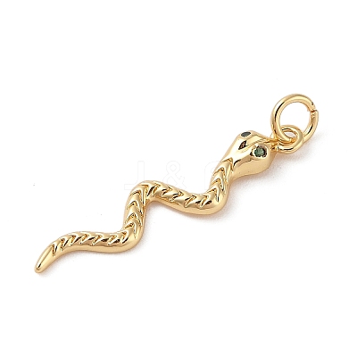 Brass Micro Pave Cubic Zirconia Pendants ZIRC-P121-03B-G-1