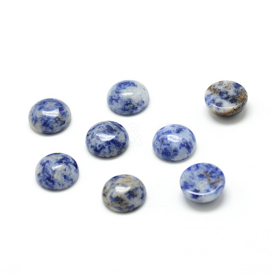 Natural Blue Spot Jasper Cabochons X-G-T020-6mm-03-1