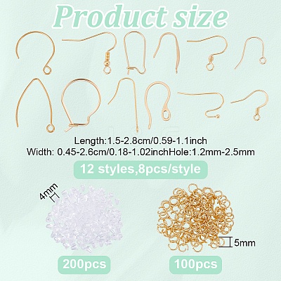 304 Stainless Steel & 316 Surgical Stainless Steel Earring Hooks Sets STAS-ME0001-12-1