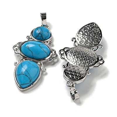 Synthetic BlueTurquoise Pendants G-Q158-04L-1