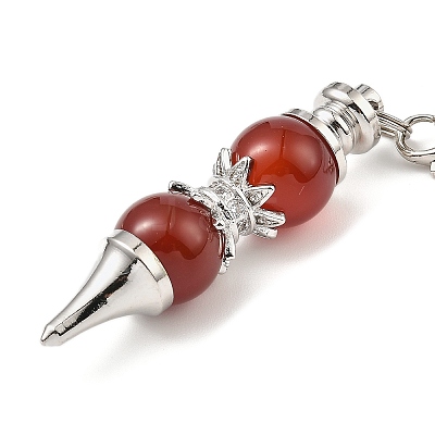 Natural Carnelian Pointed Dowsing Pendulums G-K338-29P-02-1
