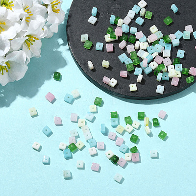 150Pcs 5 Colors Handmade Lampwork Beads LAMP-YW0004-36-1