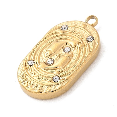 304 Stainless Steel Pendants STAS-F349-03G-08-1