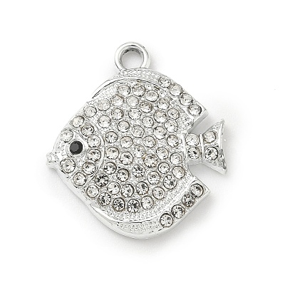 Alloy Rhinestone Pendants PALLOY-P313-12B-P-1
