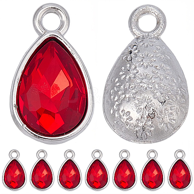 30Pcs Alloy Glass Pendants FIND-SC0022-43-1