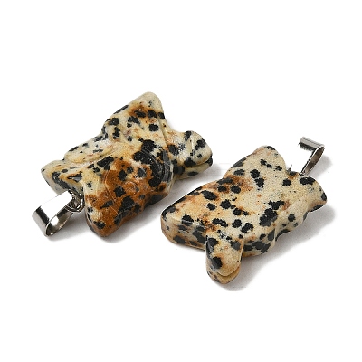 Natural Dalmatian Jasper Pendants G-B127-09P-08-1