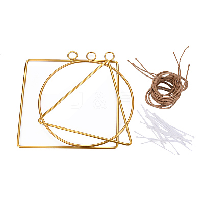 Metal Geometric Hoop Wreath Frames DIY-PH0025-43-1