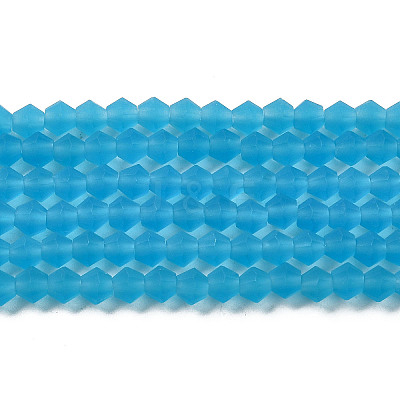 Imitate Austrian Crystal Frosted Glass Beads Strands EGLA-A039-T4mm-MD19-1