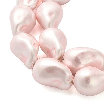 Electroplate Porcelain Beads Strands BSHE-C009-04C-1