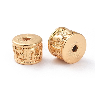 Real 18K Gold Plated Brass Spacer Beads KK-K093-G-1