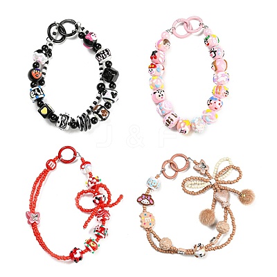 Hand Painted Acrylic with Enamel Beads X-MACR-K354-30-1