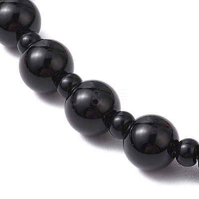 Gemstone Chakra Cross Pendant Rosary Bead Necklaces for Women NJEW-TA00176-1