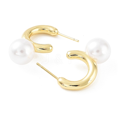 Rack Plating Brass Stud Earrings for Women KK-Z038-15G-1
