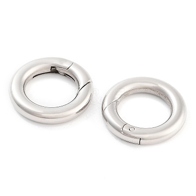 Tarnish Resistant Ring Smooth 304 Stainless Steel Spring Gate Rings STAS-E073-06-C-1