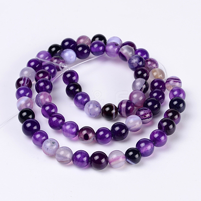 Natural Striped Agate/Banded Agate Beads X-AGAT-6D-4-1