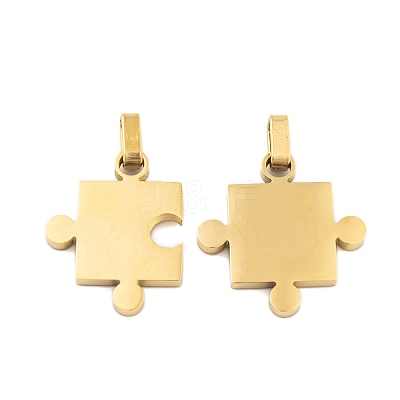 304 Stainless Steel Split Pendants STAS-K283-01G-1