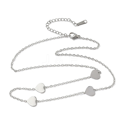 304 Stainless Steel Link Chain Necklaces for Women Men NJEW-K292-01F-P-1