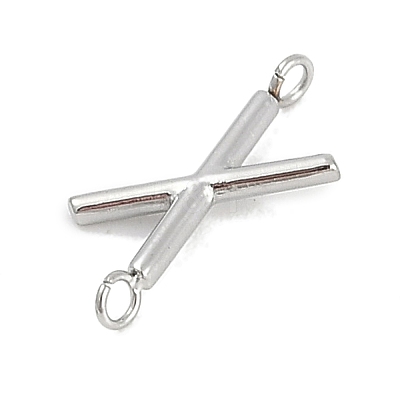 304 Stainless Steel Letter Connector Charms STAS-M108-01P-24-1