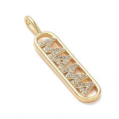 Mother's Day Brass Micro Pave Clear Cubic Zirconia Pendants LS-KK-T084-01B-G-1
